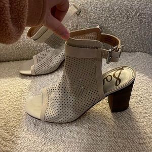 Sam Edelman suede Peeptoe booties